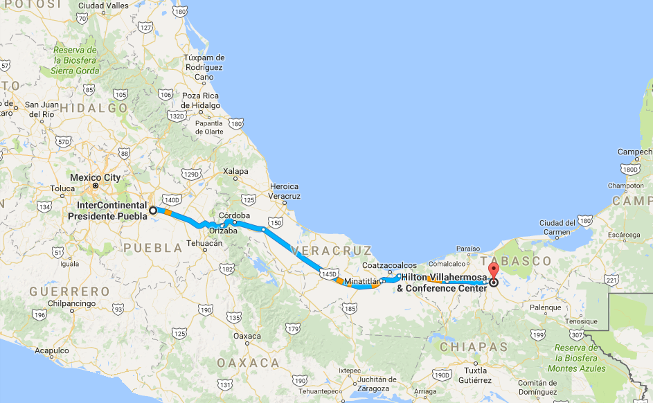 Puebla to Villahermosa – Day 4 of our road trip