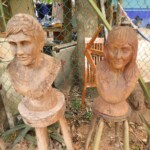 Wooden busts