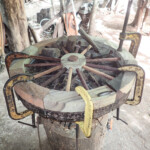 Wooden wheel in progress